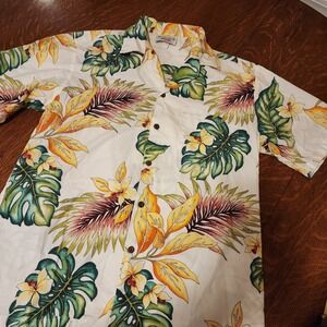 Paradise Legend Hawaiian Shirt Vtg Mens Med Aloha Cotton Made in Hawaii Vaycay
